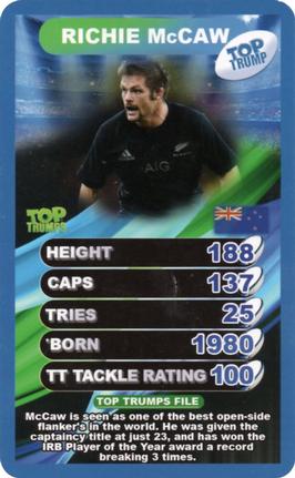 2015-16 Top Trumps World Rugby Stars #NNO Richie McCaw Front
